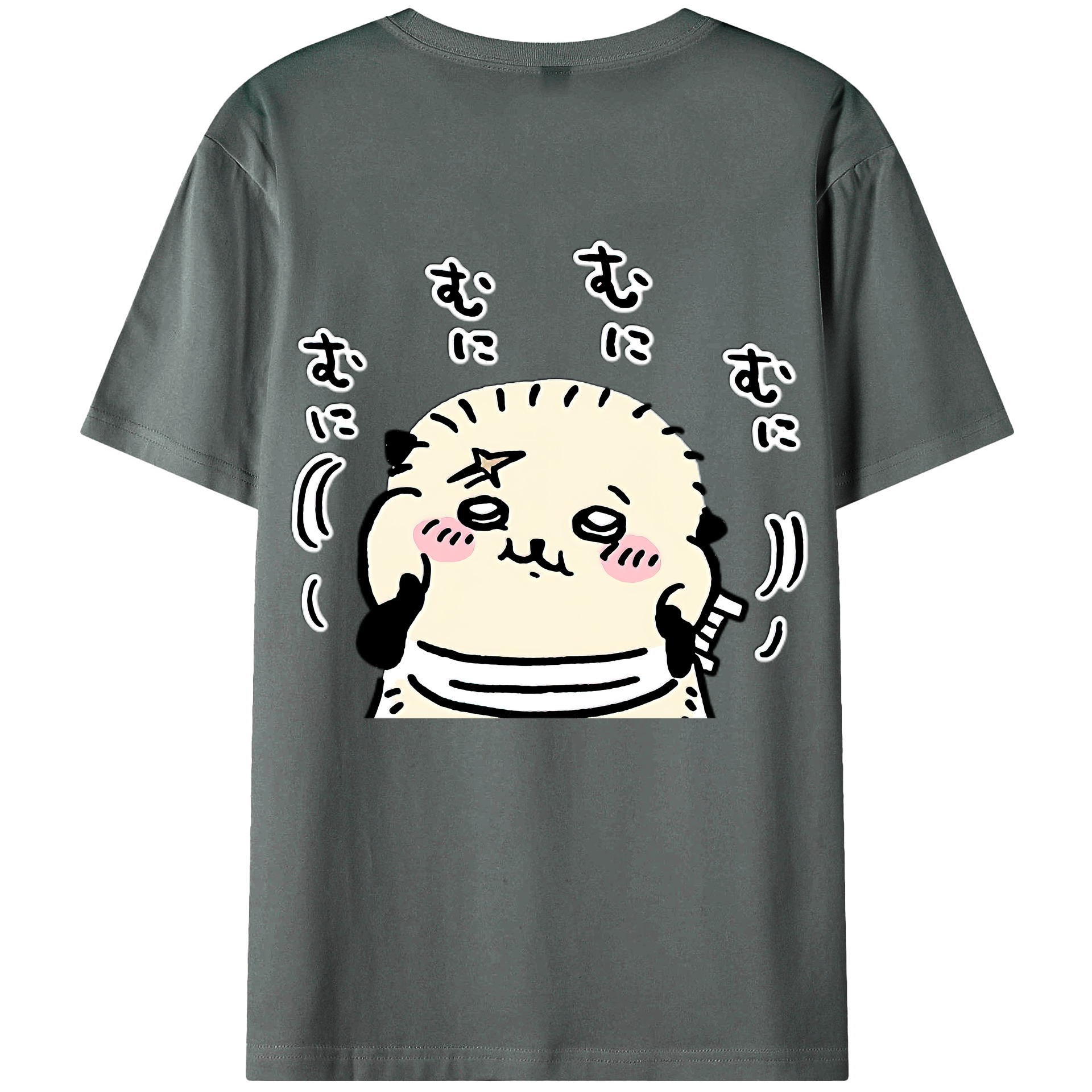 （画像用） ちいかわ ラッコ Chii-kawa Sea otter 綿100％半袖Tシャツ（背面プリント）